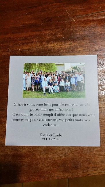 Carte de remerciement - 2