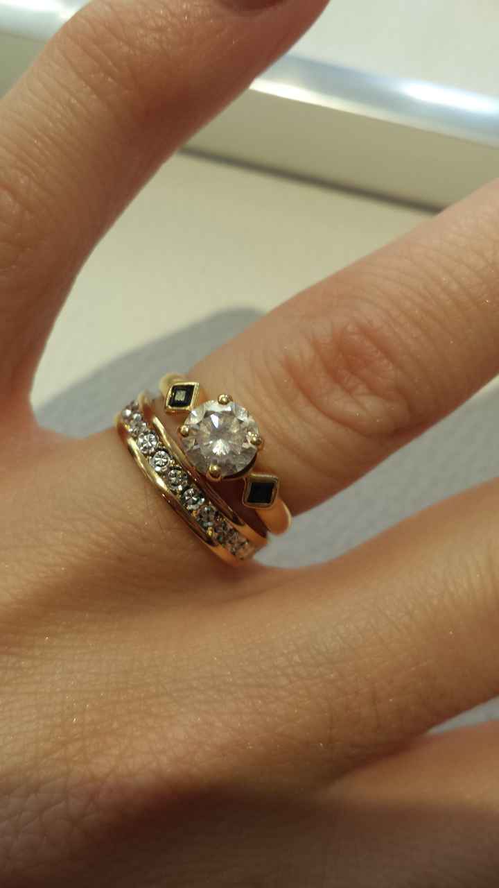 Association bague de fiancaille + alliance  - 1