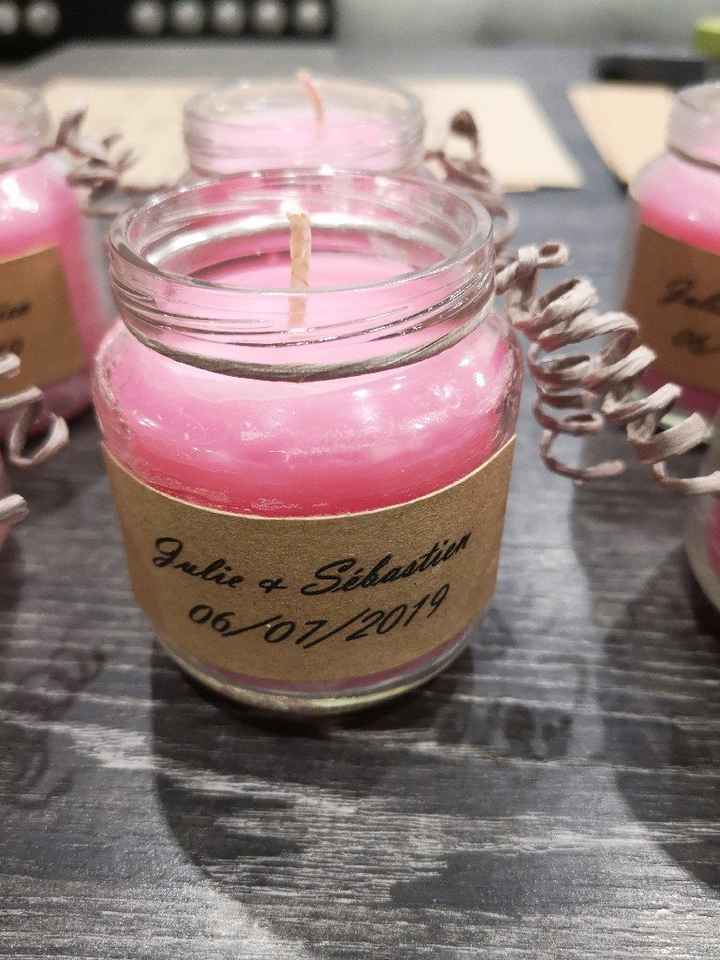 Cadeau invité bougie maison - 2