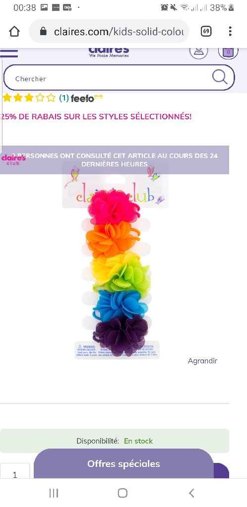 Accessoire de cheveux coloré - 1
