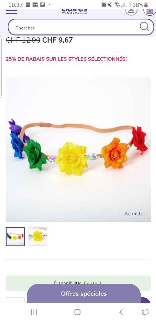 Accessoire de cheveux coloré - 2