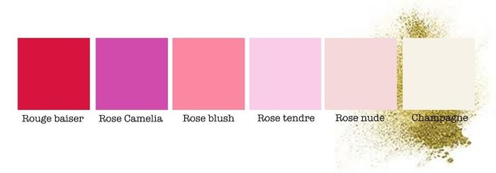 Nos couleurs = un dégradé de rose
