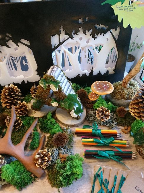 Ma table du "livre d'or" et plan de table forestier - 14