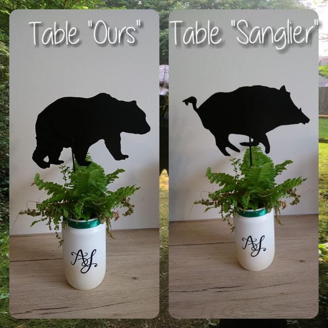 Exemple de "numéro" de table qu'il n'y a pas sur la première photo car je l'ai avais pas encore fait