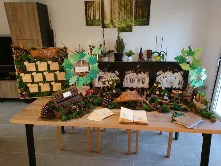Ma table du "livre d'or" et plan de table forestier - 1