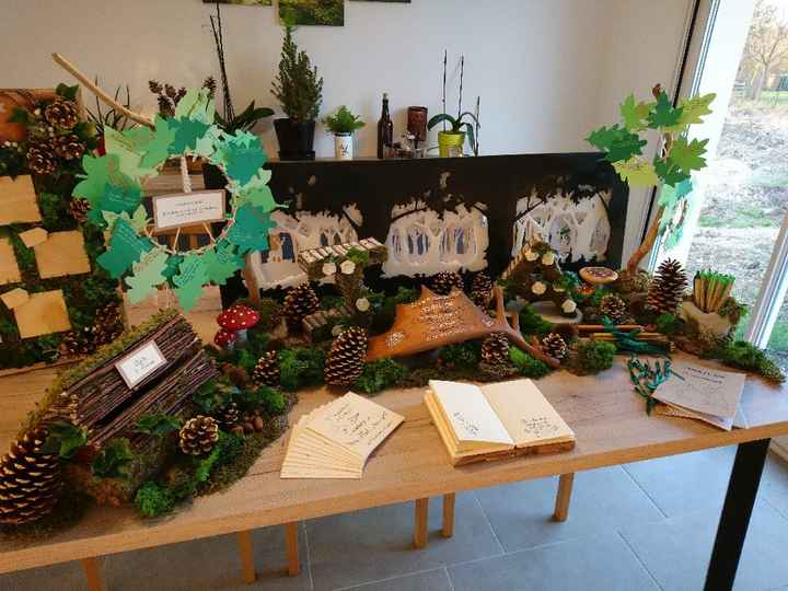Ma table du "livre d'or" et plan de table forestier - 2