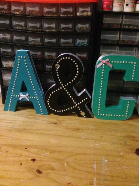 Lettres décorer a la main 