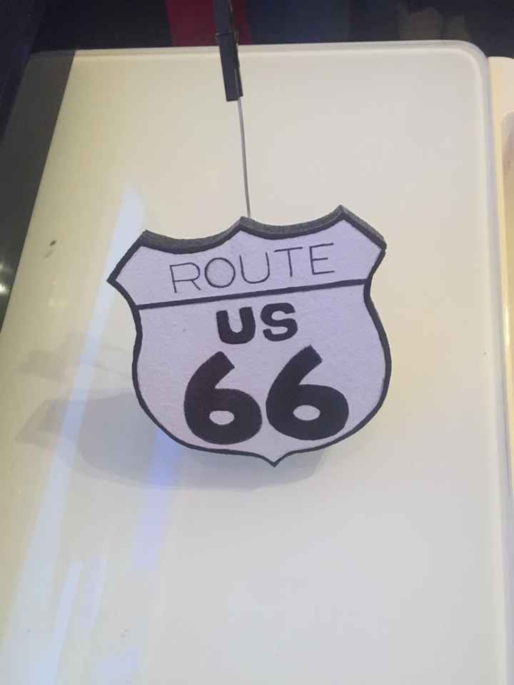 Nos porte nom pour la table route 66 pour notre mariage thème voyage au us - 1