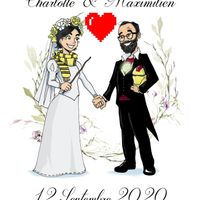 Notre faire part magnifique illustré par Hassan Saber, talentueux dessinateur Brusselois rencontré e