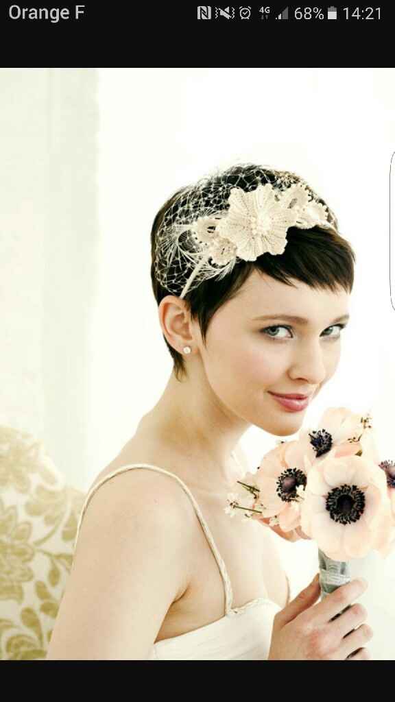 Idee bijou coiffure très court noir ou blanc - 1