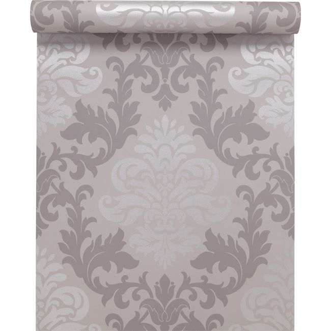Papier peint medaillon gris