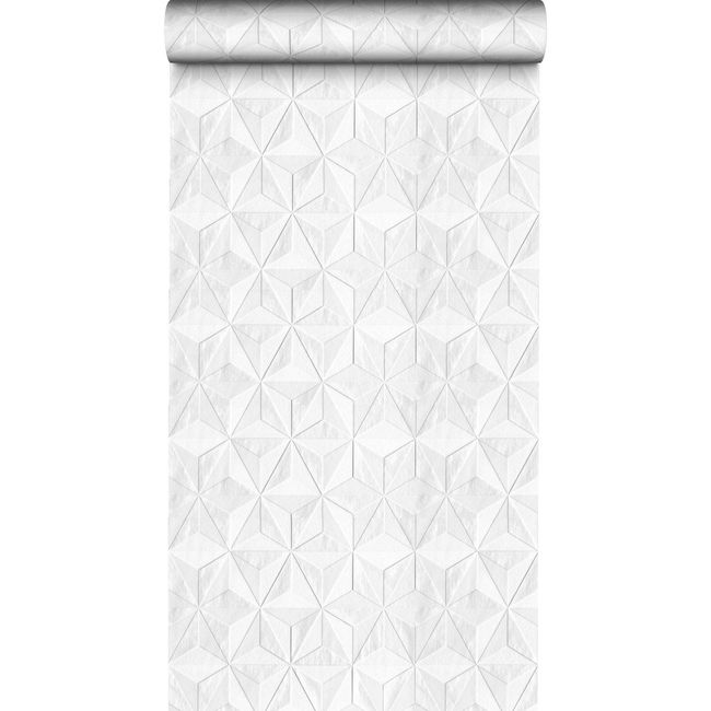 Papier peint origami blanc