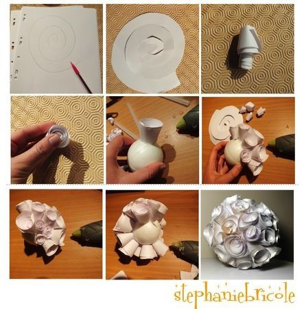 Tuto pour boules de fleurs papiers