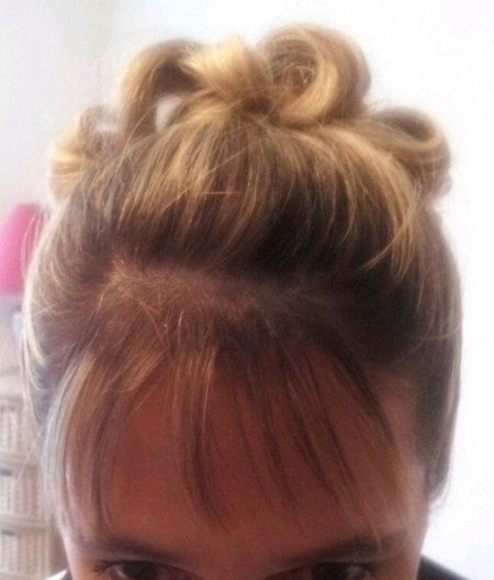Dernier essai coiffure vue du dessus