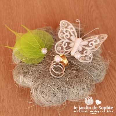 porte alliances papillon