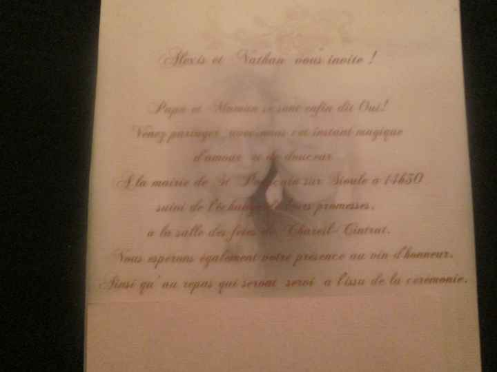 Faire-part carton intérieur