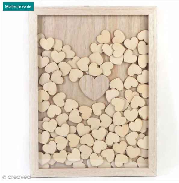 livre d'or cadre en bois creavea