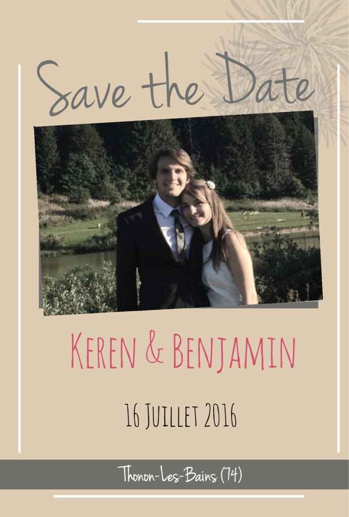 Avez vous fait de save the date !!! - 1