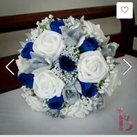 Bouquet mariée bleu/blanc - 1