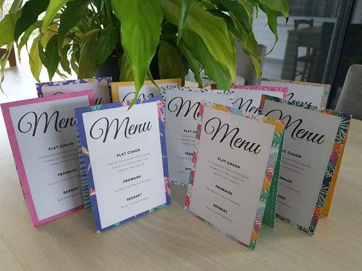 Menu de table,  Merci action !! - 1