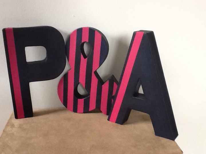 Lettre déco table d'honneur