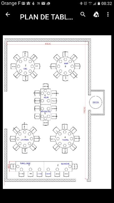 Disposition table pour petit mariage - 1
