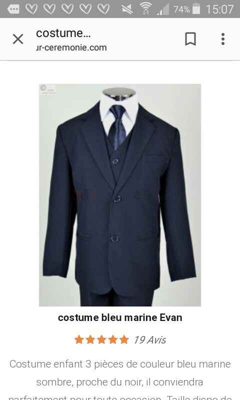 Costume cérémonie enfant ! - 1