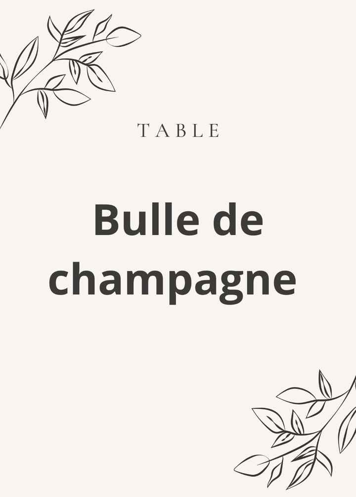 Noms de tables - 2