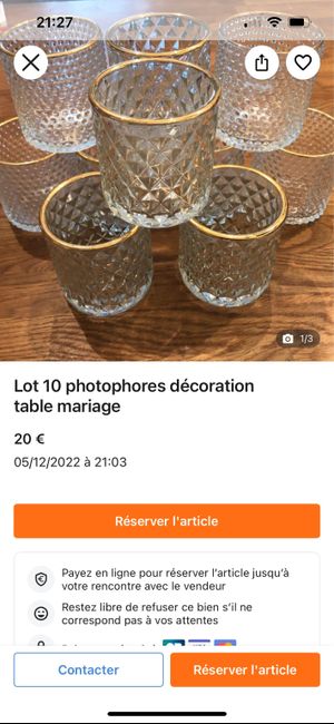 Décoration mariage photophore 1