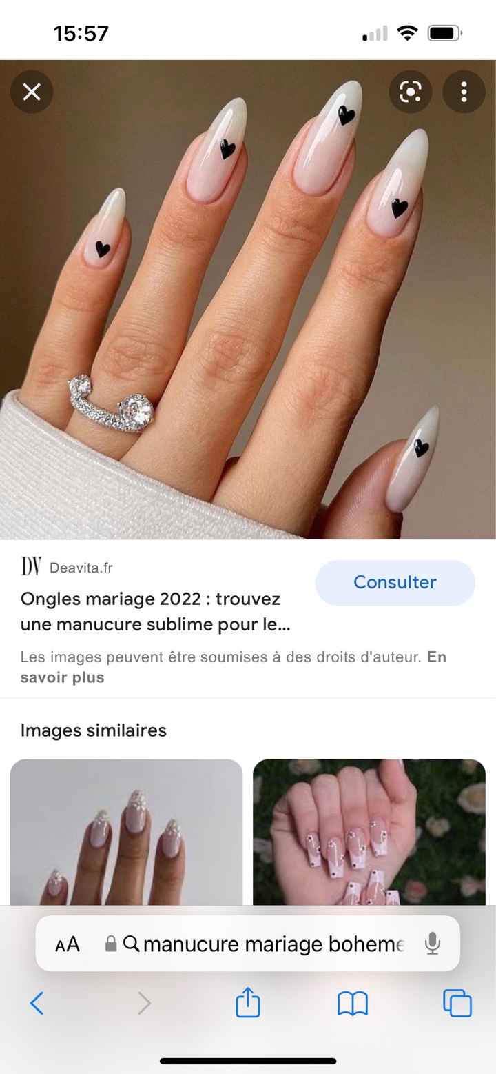 Avez vous prévu une mise en beauté des mains et des pieds pour le jour j ? - 1