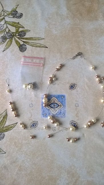 Collier avec bijou de dos et boucle d'oreille