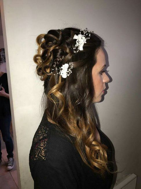 Cheveux semi lâchés et voile - 1