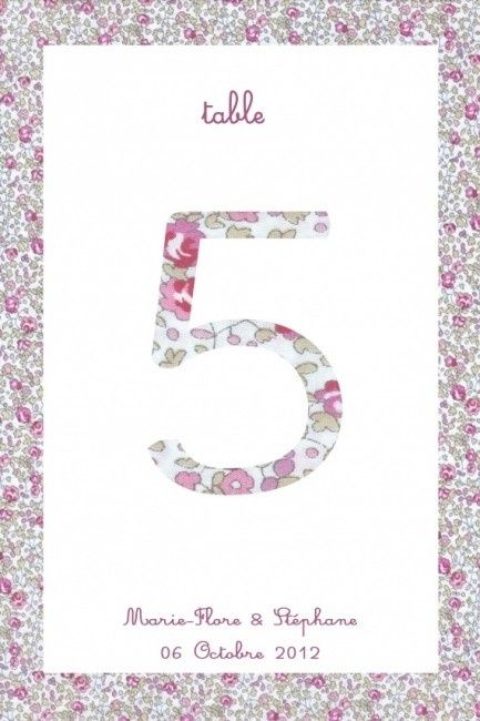 numéro de table