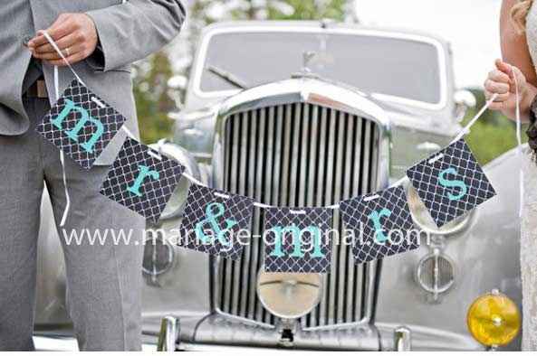 idée déco pour la voiture des mariés