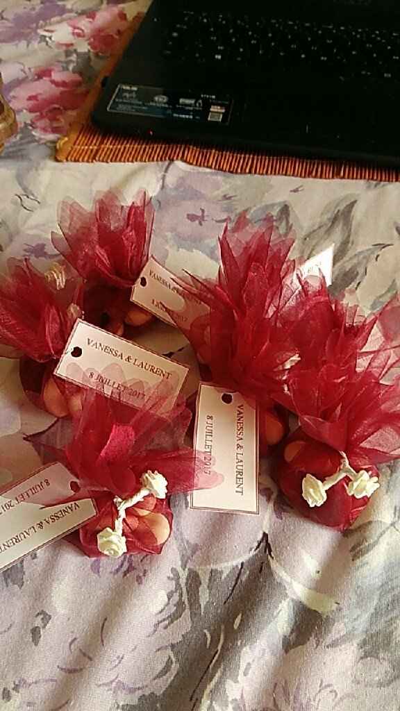 Ballotin de dragées et serviettes deco - 1
