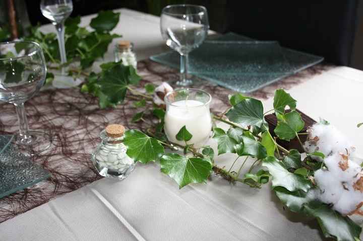 Du lierre le long de la table