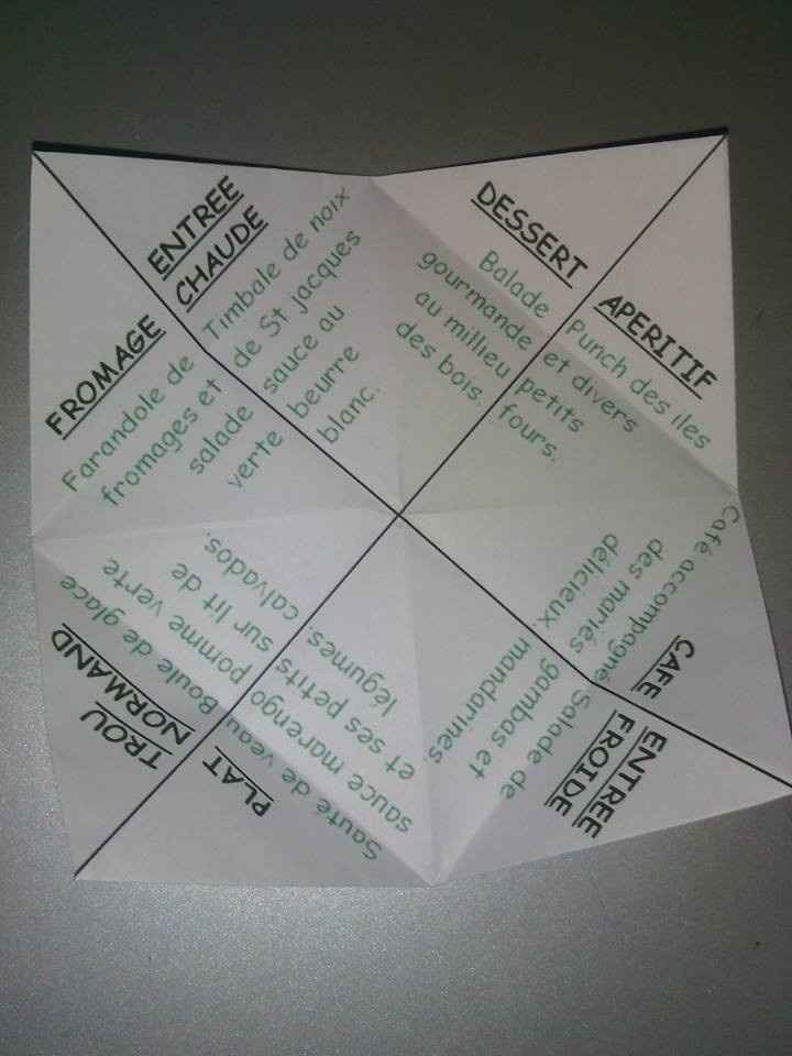 menu entier