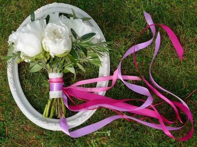 lancer ruban bouquet 