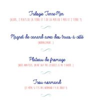 Nom des plats du menu - 1