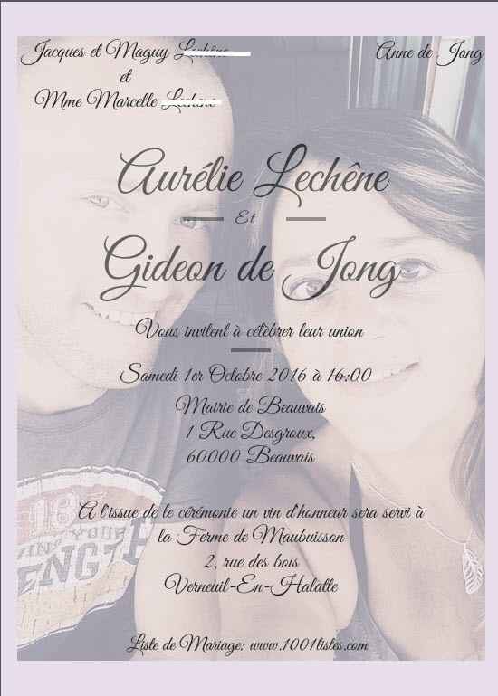 Invitation interieur avec corrections