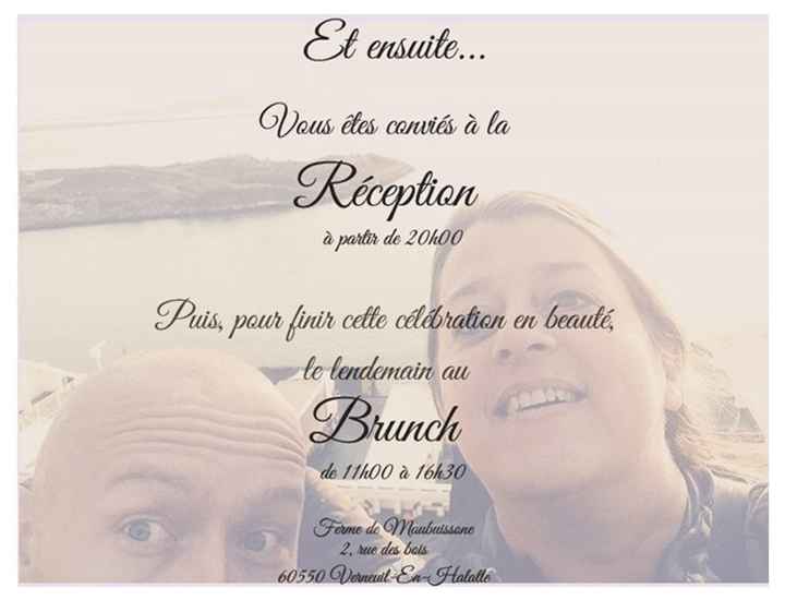 Carton pour reception et brunch