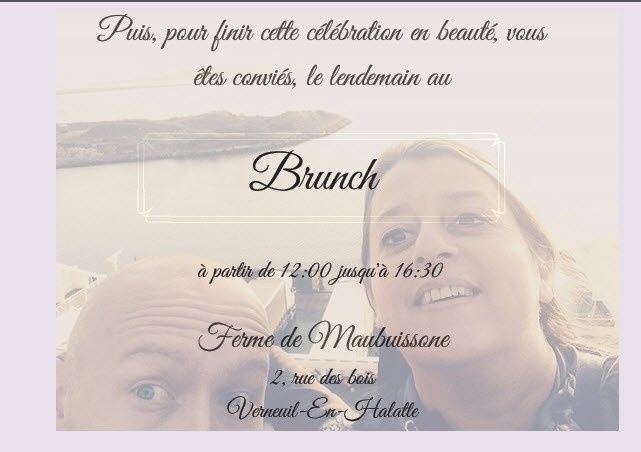 Carton d'invitation pour le brunch