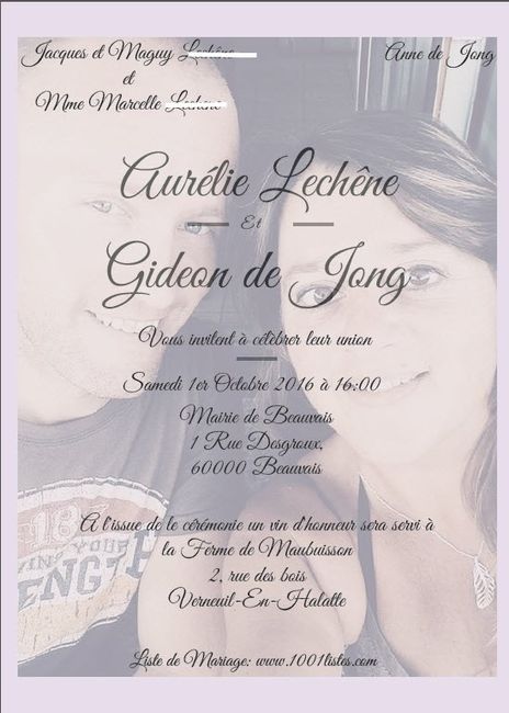 Invitation interieur avec corrections