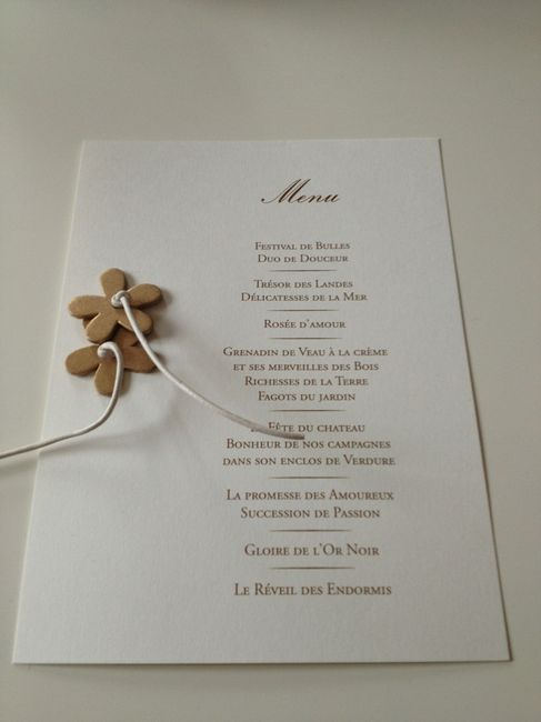 Forme et présentation du menu - 1