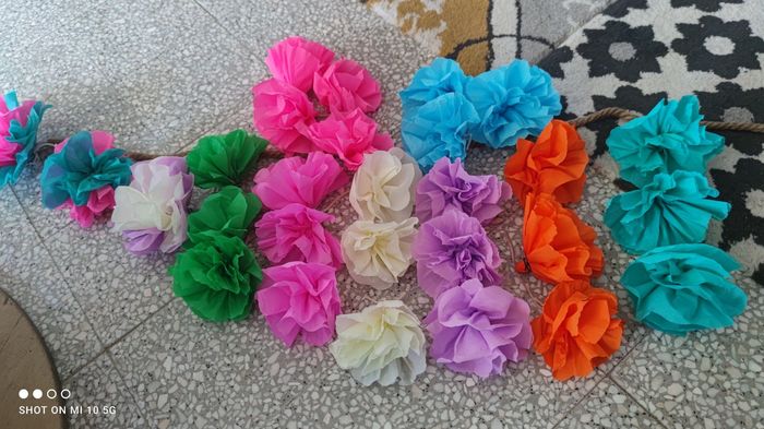 Fleurs papiers crépons 1