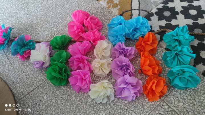 Fleurs papiers crépons - 1