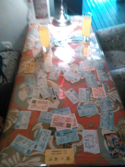 des tickets de train chinois