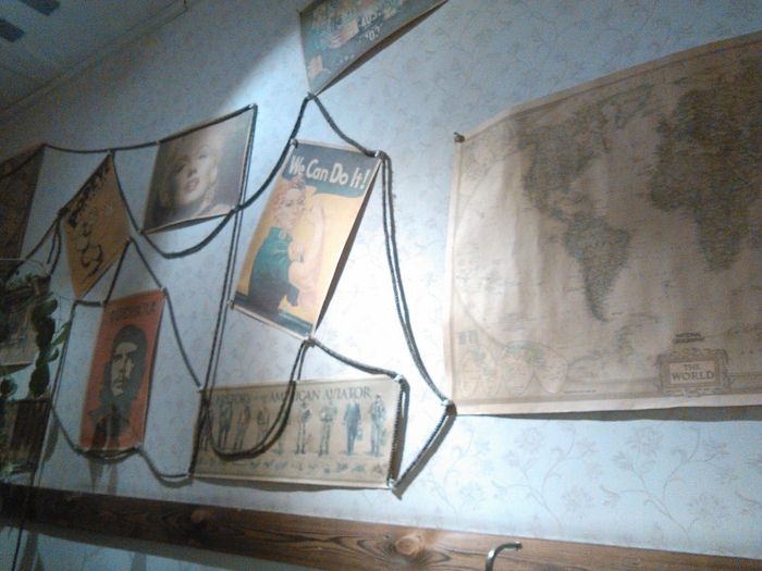 cordages et carte du monde rétro
