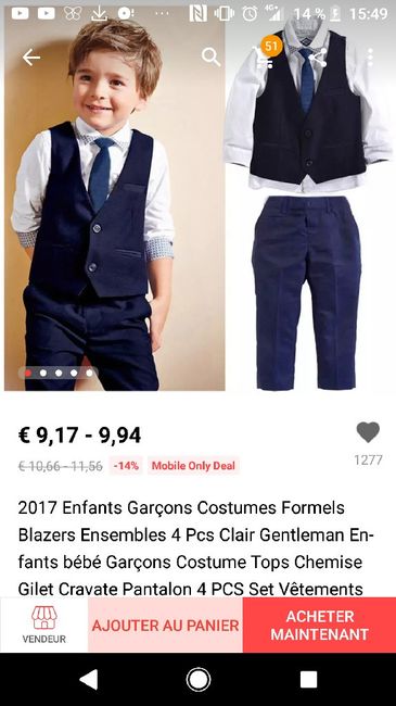 Recherche tenue enfants d'honneur - 1