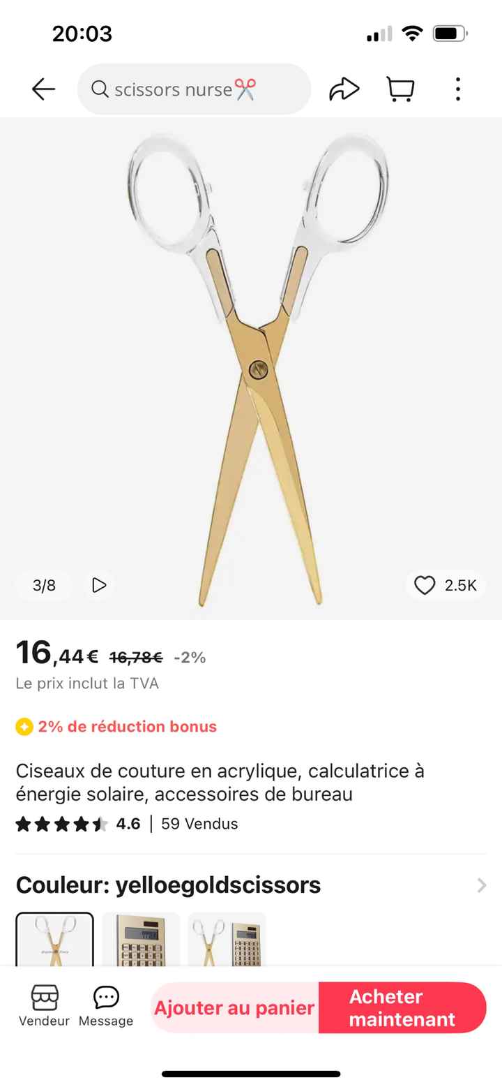 Ciseaux pour ronde des rubans - 1
